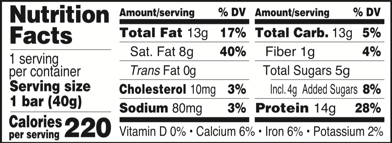 Good and Fit Vanilla Label